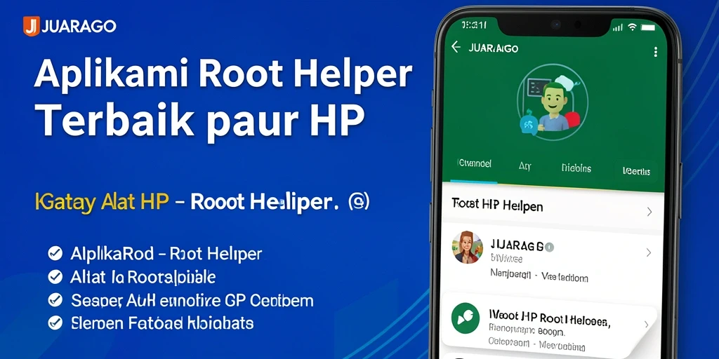 Screenshot utama JUARAGO menampilkan antarmuka Root Helper yang ramah pengguna.