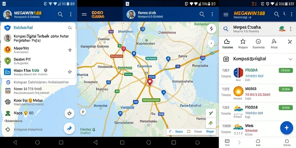 Antarmuka MEGAWIN188 yang modern dan fungsional untuk navigasi.