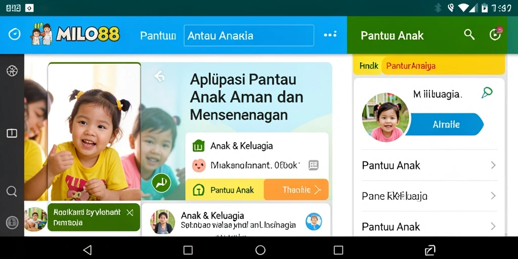 Antarmuka MILO88 yang menawan dan mudah digunakan untuk Pantau Anak.