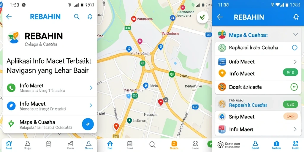 Tampilan antarmuka aplikasi REBAHIN yang informatif dan interaktif.